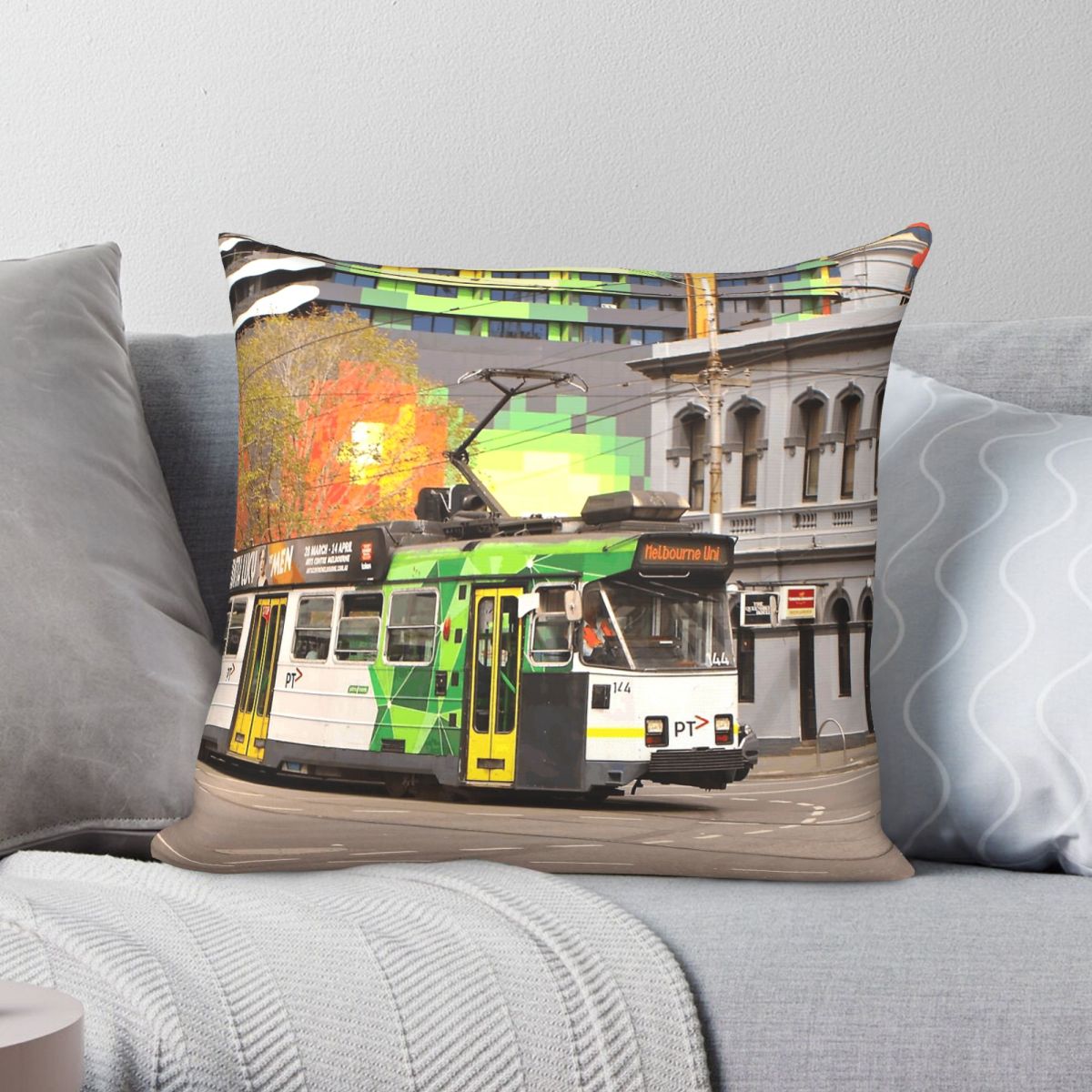 Home Decor Melbourne - 멜버른 트램 스완스턴 스트리트 베개 커버