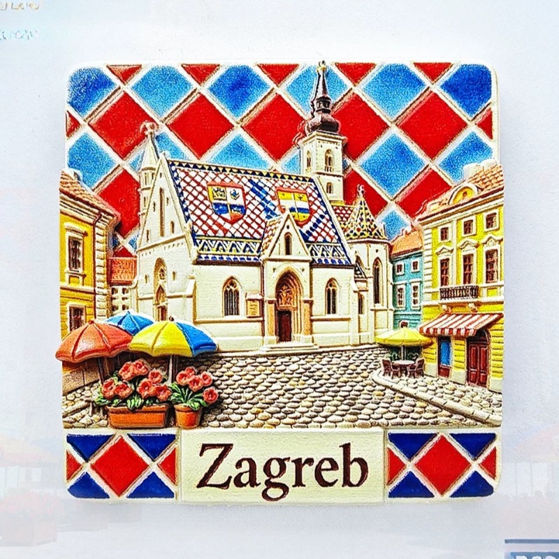 Home Decor Zagreb - 크로아티아 냉장고 자석 여행 기념품 홈