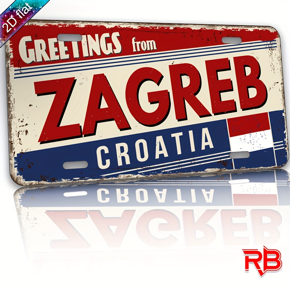 Home Decor Zagreb - 2D 평면 알루미늄 사인 - 