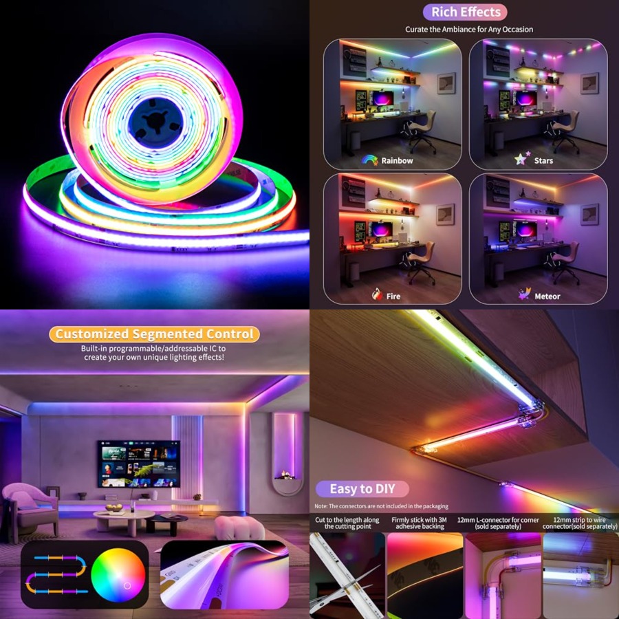 Led Strip Lights - RGB 스마트 IC COB LED 스트립