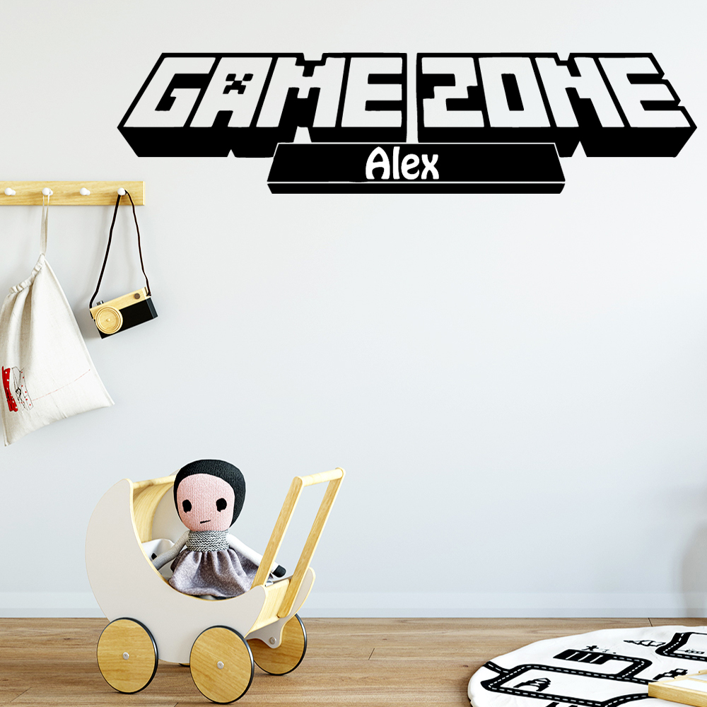Home Decor Xbox Games - 맞춤형 이름 게임 존 벽 데칼,