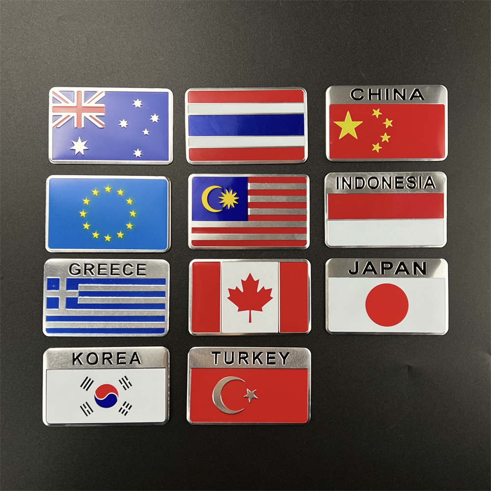 Home Decor Uae - 알루미늄 스티커 국기 미국 러시아 프랑스