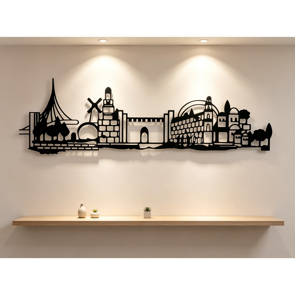 Home Decoration - CIFBUY 금속 벽 장식 예술품, 예루살렘