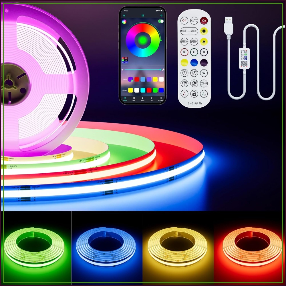 Led Strip Lights - 5V USB COB RGB LED 스트립