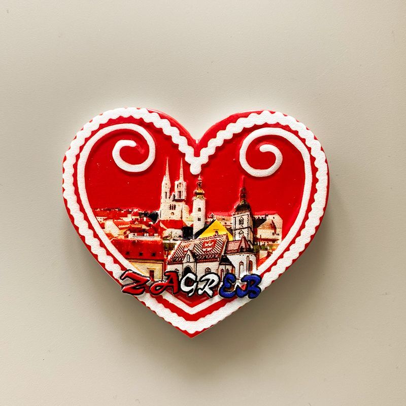 Home Decor Zagreb - 크로아티아 관광 기념품 자그레브 하트 모양