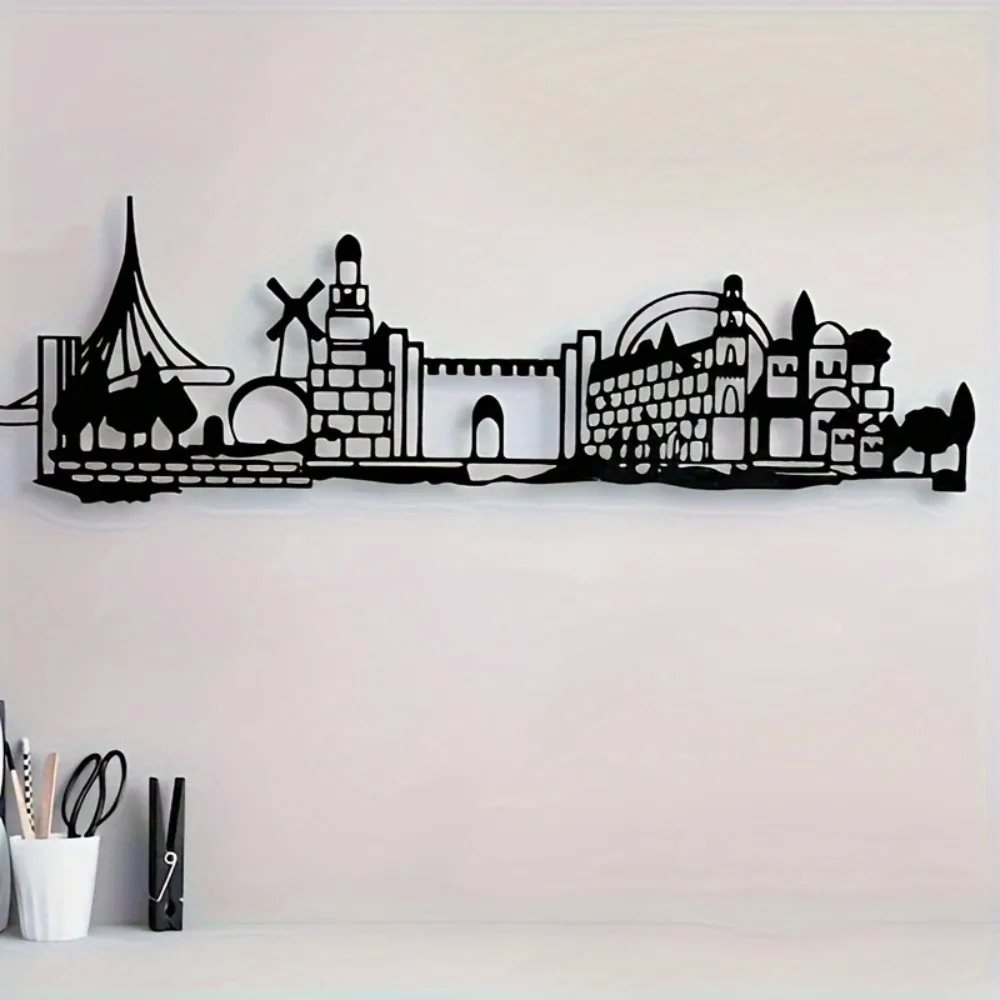 Home Decoration - CIFBUY 철제 벽 장식 예루살렘 스카이라인