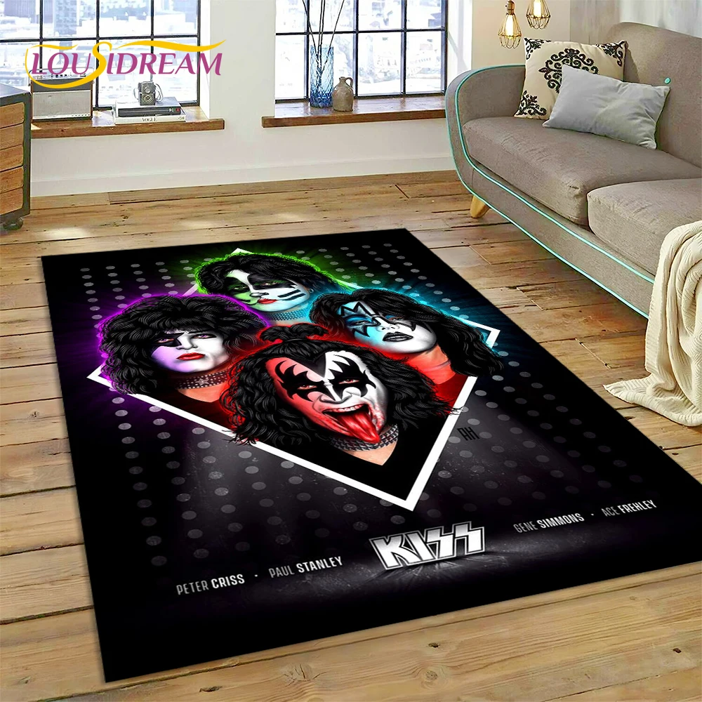 3D 키스 락 헤비 메탈 밴드 카펫 러그, 침실 거실  - Home Decor Games Online Free 리뷰 및 가격