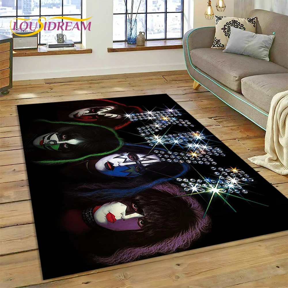 3D 키스 락 헤비 메탈 밴드 카펫 러그, 침실 거실  - Home Decor Games Online Free 리뷰 및 가격