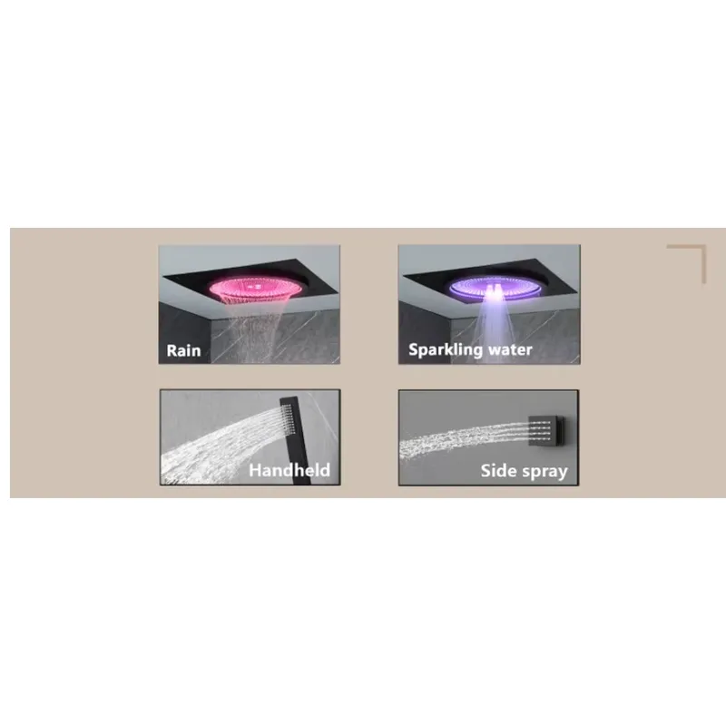 스마트 LED 샤워 세트 욕실 음악 내장형 레인폴 시스 - Home Decor Gift 리뷰 및 가격
