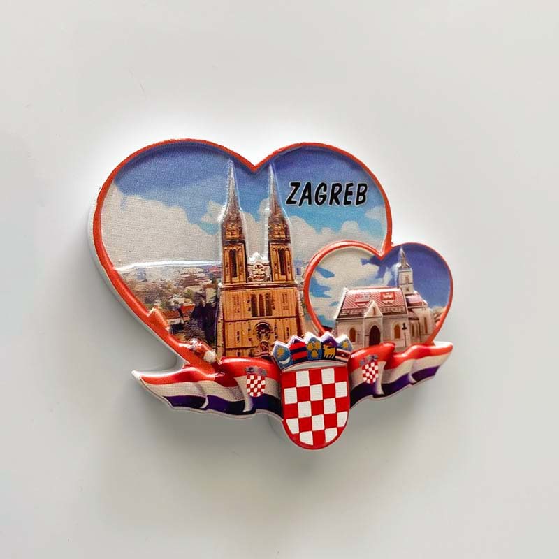 크로아티아 자그레브 하트 빌딩 랜드마크 홈 장식 냉장고 - Home Decor Zagreb 리뷰 및 가격