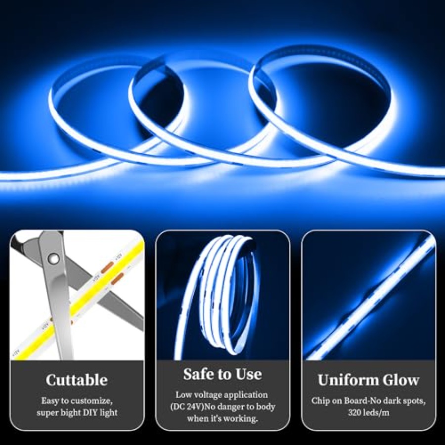 32.8피트/10M COB LED 라이트 스트립, DC - Led Strip Lights 리뷰 및 가격