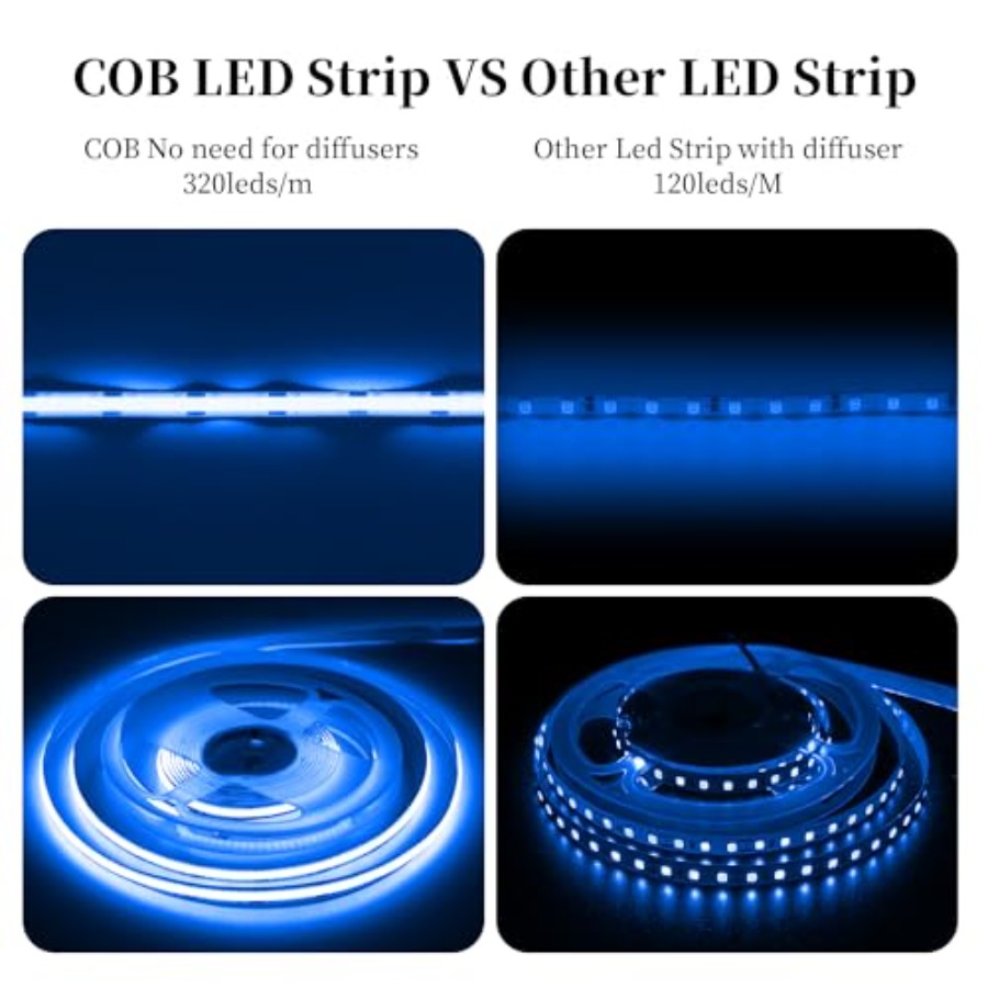 32.8피트/10M COB LED 라이트 스트립, DC - Led Strip Lights 리뷰 및 가격