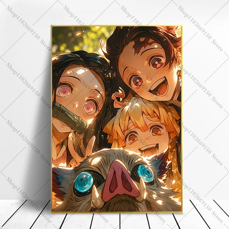 애니메이션 창의적인 그림 홈 데코 액세서리 데몬 슬레이 - Home Decor Wall Pictures 리뷰 및 가격