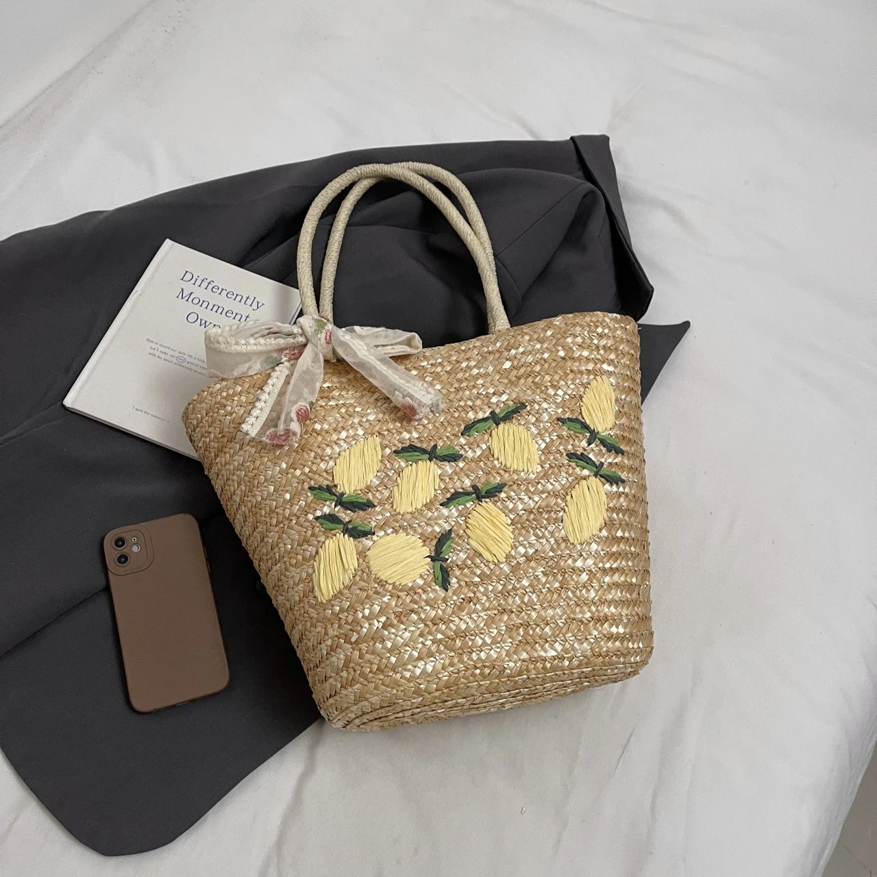 대용량 비치 숄더 백 디자이너 자수 핸드백 여름 수제  - Home Decor Rattan 리뷰 및 가격