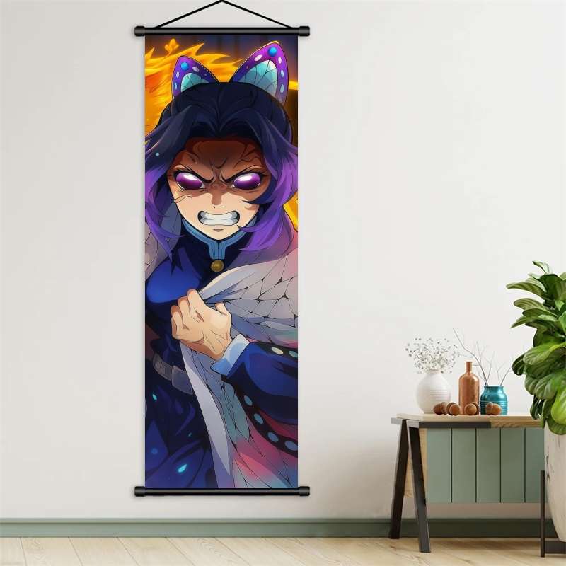 시노부 코쵸 데몬 슬레이어 아트 패브릭 걸이형 스크롤, - Home Decor Mod 리뷰 및 가격