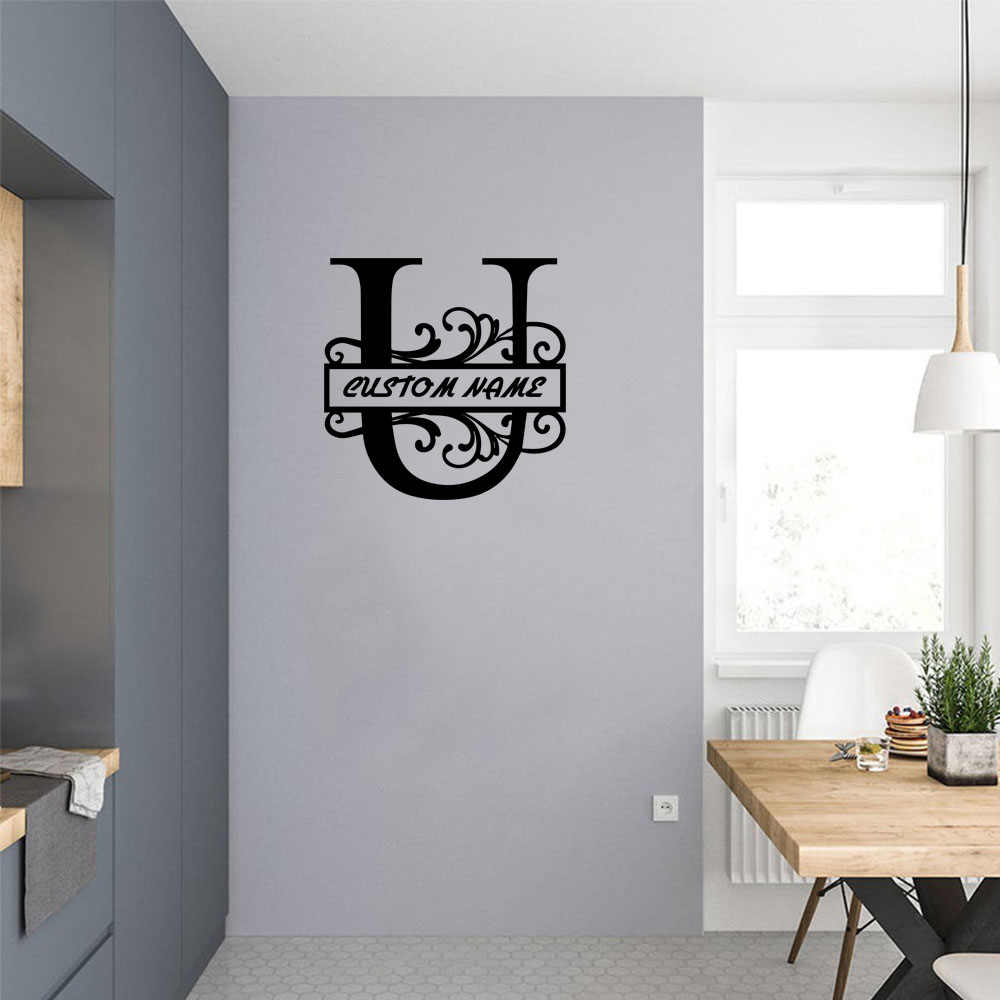 1PC 멋진 문자 U 사용자 정의 가능한 텍스트 벽 스 - Home Decor Wallpaper 리뷰 및 가격