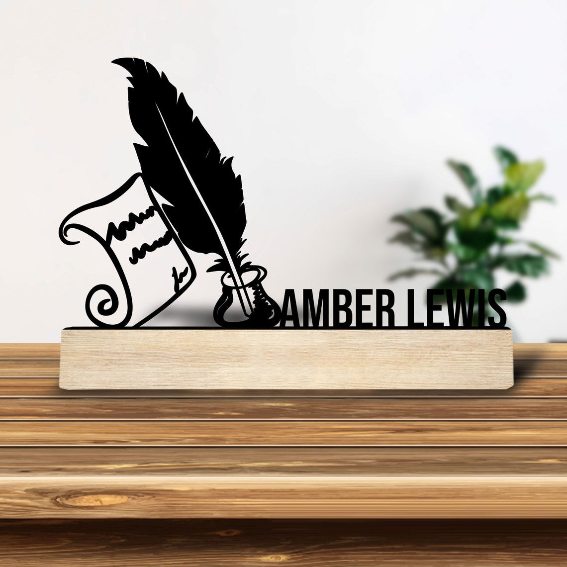 1개 맞춤형 레트로 철제 조각상 장식품, 나무 받침대가 - Home Decor Mod 리뷰 및 가격