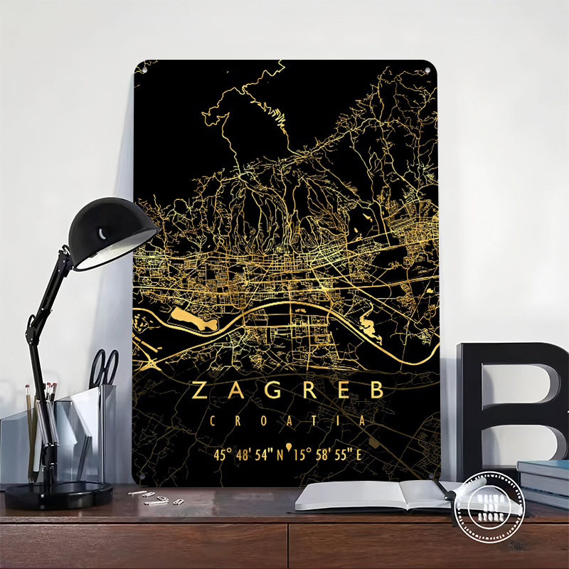 자그레브 지도 크로아티아 3D 질감 프린트 포스터 맞춤 - Home Decor Zagreb 리뷰 및 가격