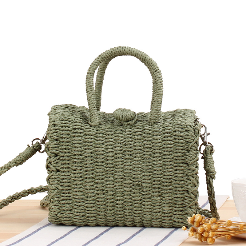 여성용 빨대 비치 백, 수제 핸드백 숄더백, 라탄 비치 - Home Decor Rattan 리뷰 및 가격