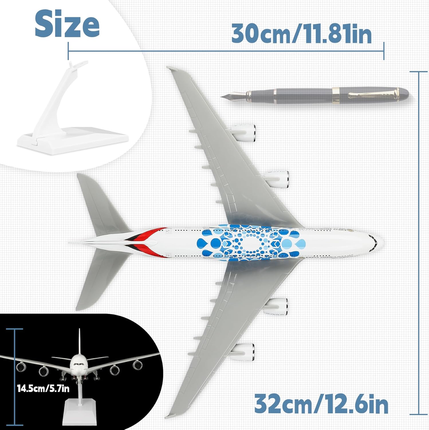 30cm UAE 엑스포 A380 항공 다이캐스트 레진  - Home Decor Uae 리뷰 및 가격