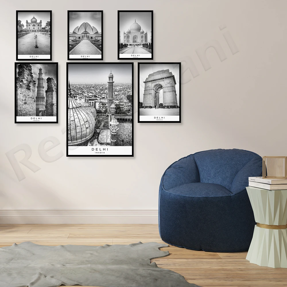 델리 도시 인쇄 그림 포스터, 미니멀리스트 홈 델리 인 - Home Decor Delhi 리뷰 및 가격