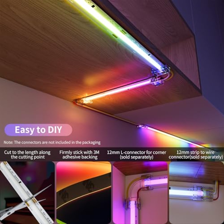 RGB 스마트 IC COB LED 스트립 라이트 주소  - Led Strip Lights 리뷰 및 가격
