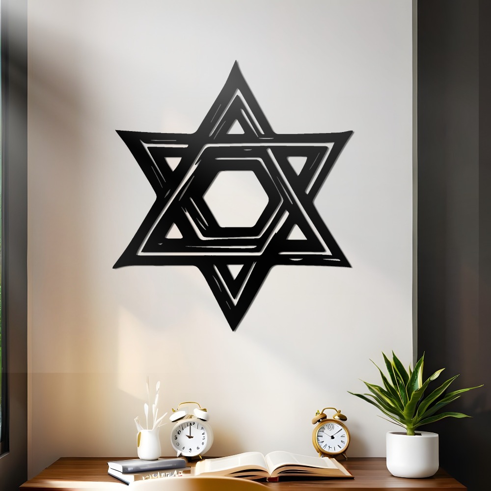 CIFBUY 철제 벽 장식 다윗의 별 금속 조각품 벽걸 - Home Decoration 리뷰 및 가격