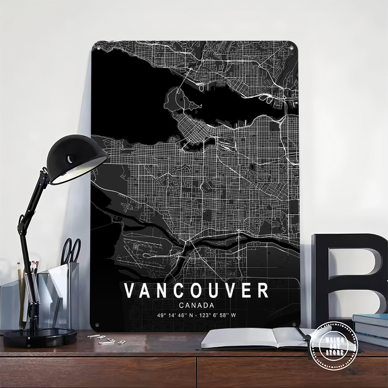 밴쿠버 다크맵 3D 프린팅 텍스처 포스터, 맞춤형 벽  - Home Decor Vancouver 리뷰 및 가격