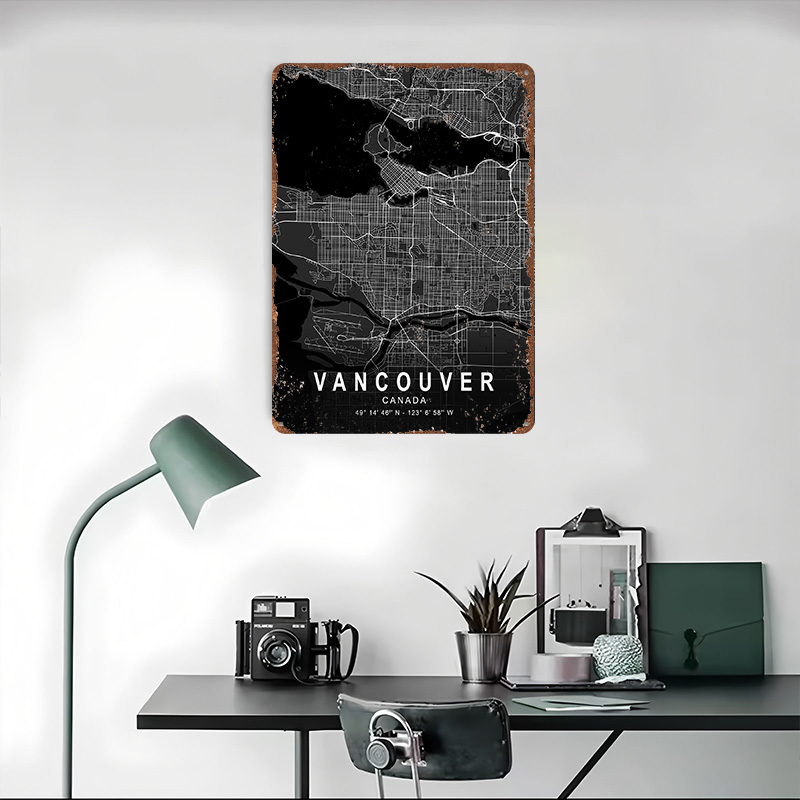 밴쿠버 다크맵 3D 프린팅 텍스처 포스터, 맞춤형 벽  - Home Decor Vancouver 리뷰 및 가격