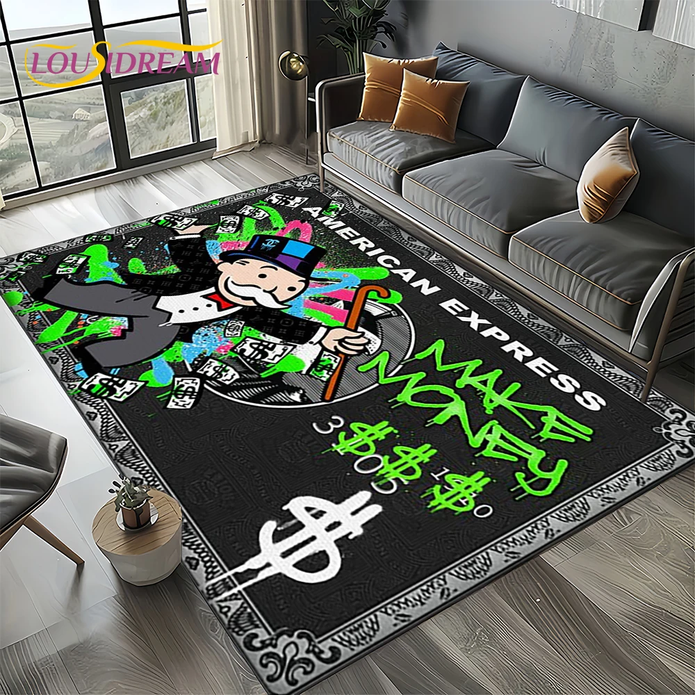 3D 리치맨 게임 모노폴리 달러 만화 카펫 러그, 거실 - Home Decor Games Online Free 리뷰 및 가격