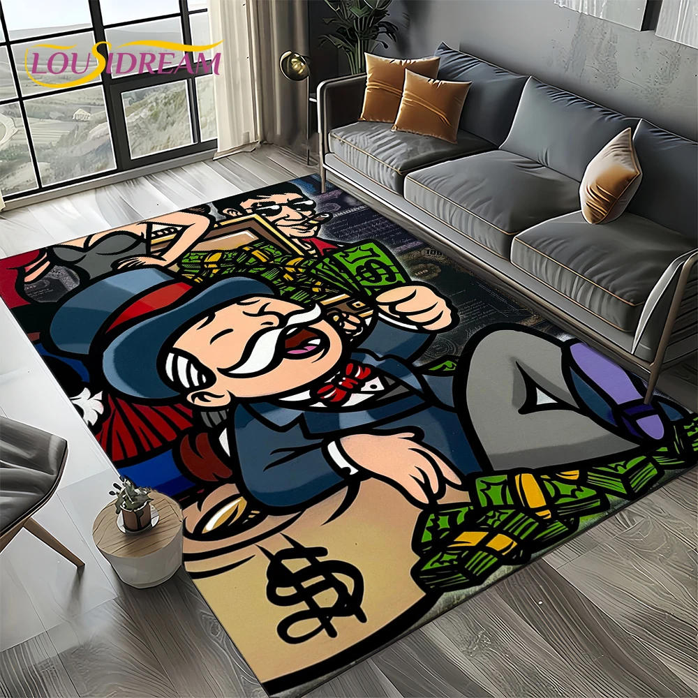 3D 리치맨 게임 모노폴리 달러 만화 카펫 러그, 거실 - Home Decor Games Online Free 리뷰 및 가격