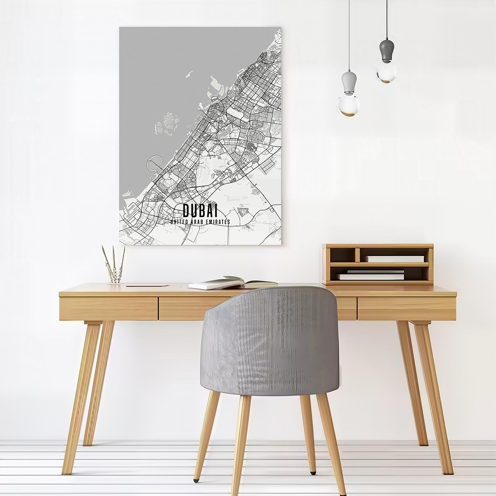 UAE 두바이 도시 지도 포스터 캔버스 벽 예술 맞춤형 - Home Decor Uae 리뷰 및 가격