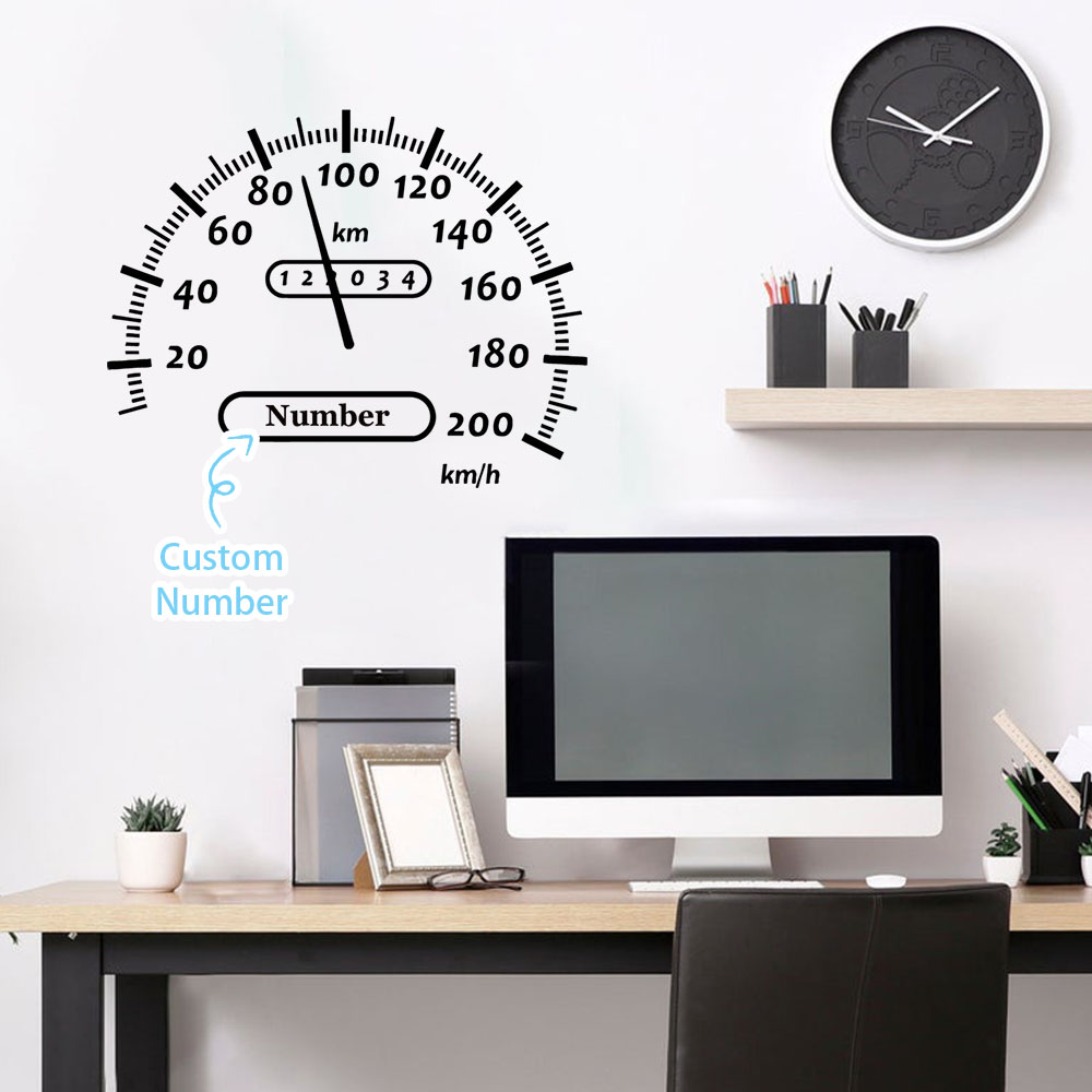 1PC 크리 에이 티브 연료 게이지 맞춤 이름 비닐 벽 - Home Decor Wallpaper 리뷰 및 가격