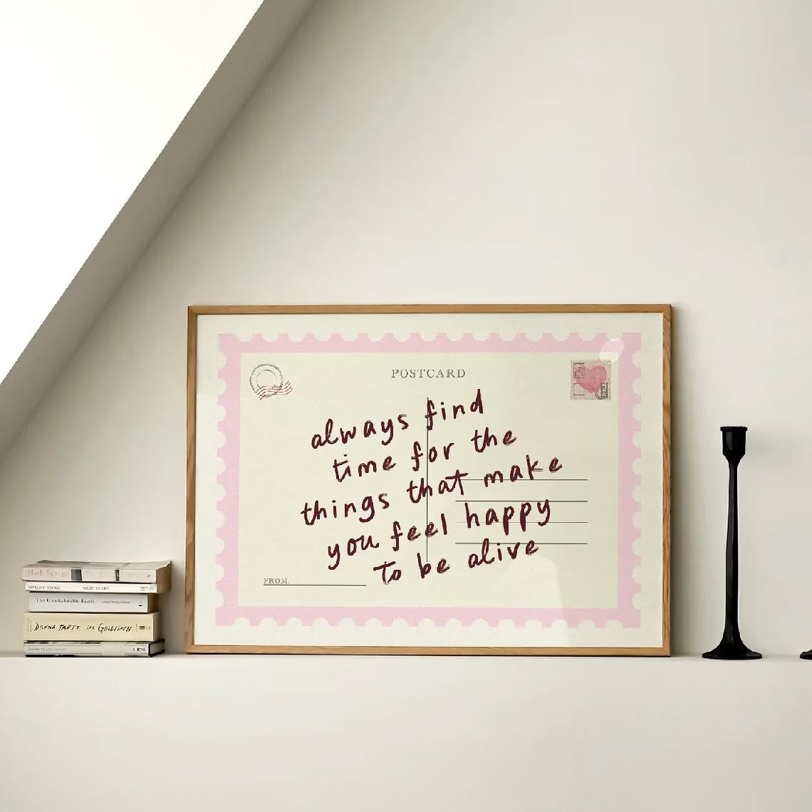 시간을 보내도록 장려하는 복고풍 엽서 벽 예술 인쇄 캔 - Home Decor Nepal 리뷰 및 가격