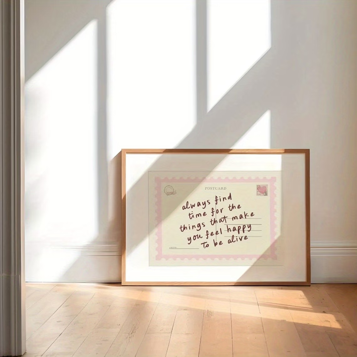 시간을 보내도록 장려하는 복고풍 엽서 벽 예술 인쇄 캔 - Home Decor Nepal 리뷰 및 가격
