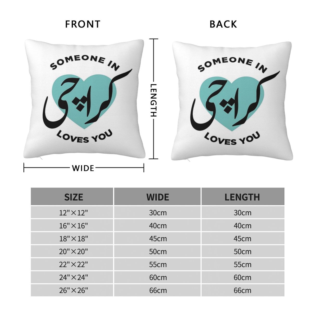 카라치의 누군가는 당신을 사랑합니다 베개 커버 폴리 에 - Home Decor Karachi 리뷰 및 가격