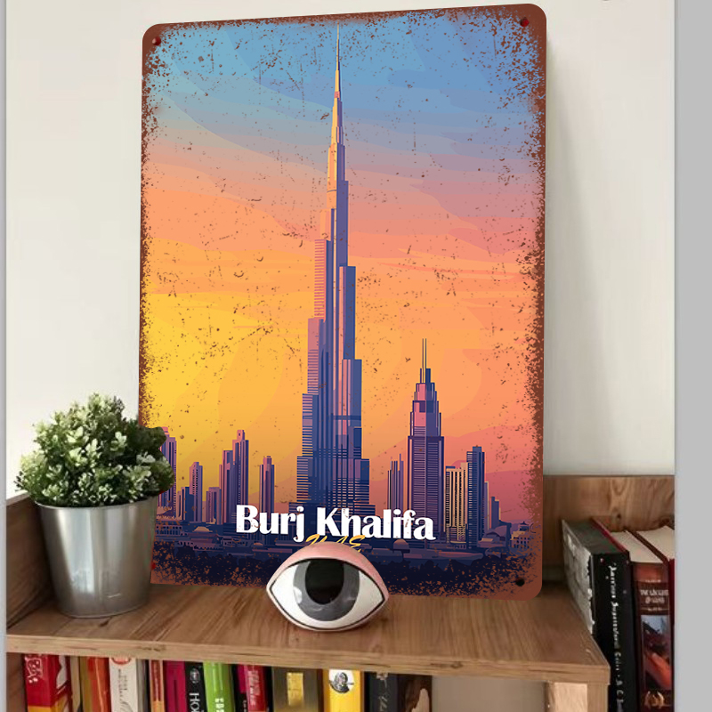 부르즈 칼리파 두바이 UAE 스카이라인 금속 벽 예술  - Home Decor Uae 리뷰 및 가격