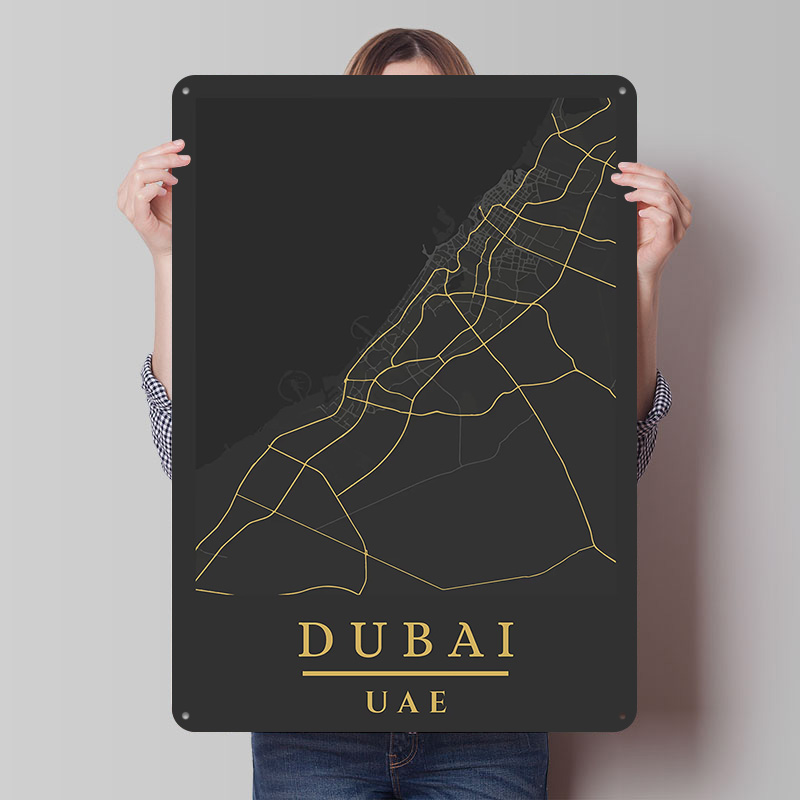 두바이 UAE 지도 아트 프린트 포스터 맞춤형 레트로  - Home Decor Uae 리뷰 및 가격