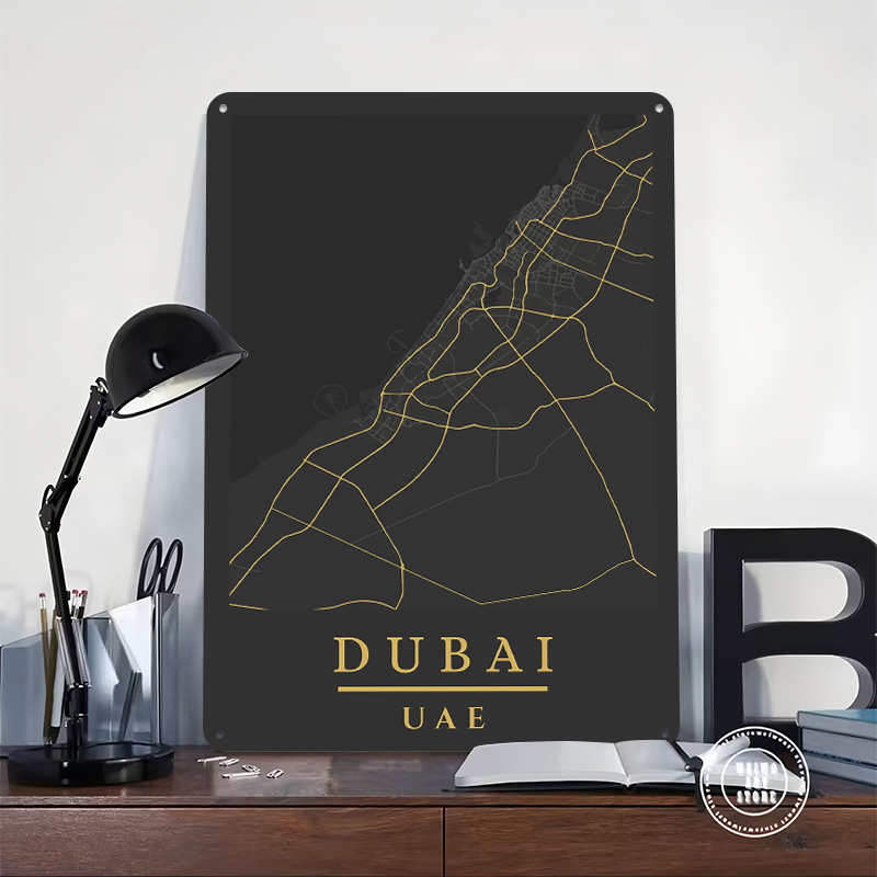 두바이 UAE 지도 아트 프린트 포스터 맞춤형 레트로  - Home Decor Uae 리뷰 및 가격