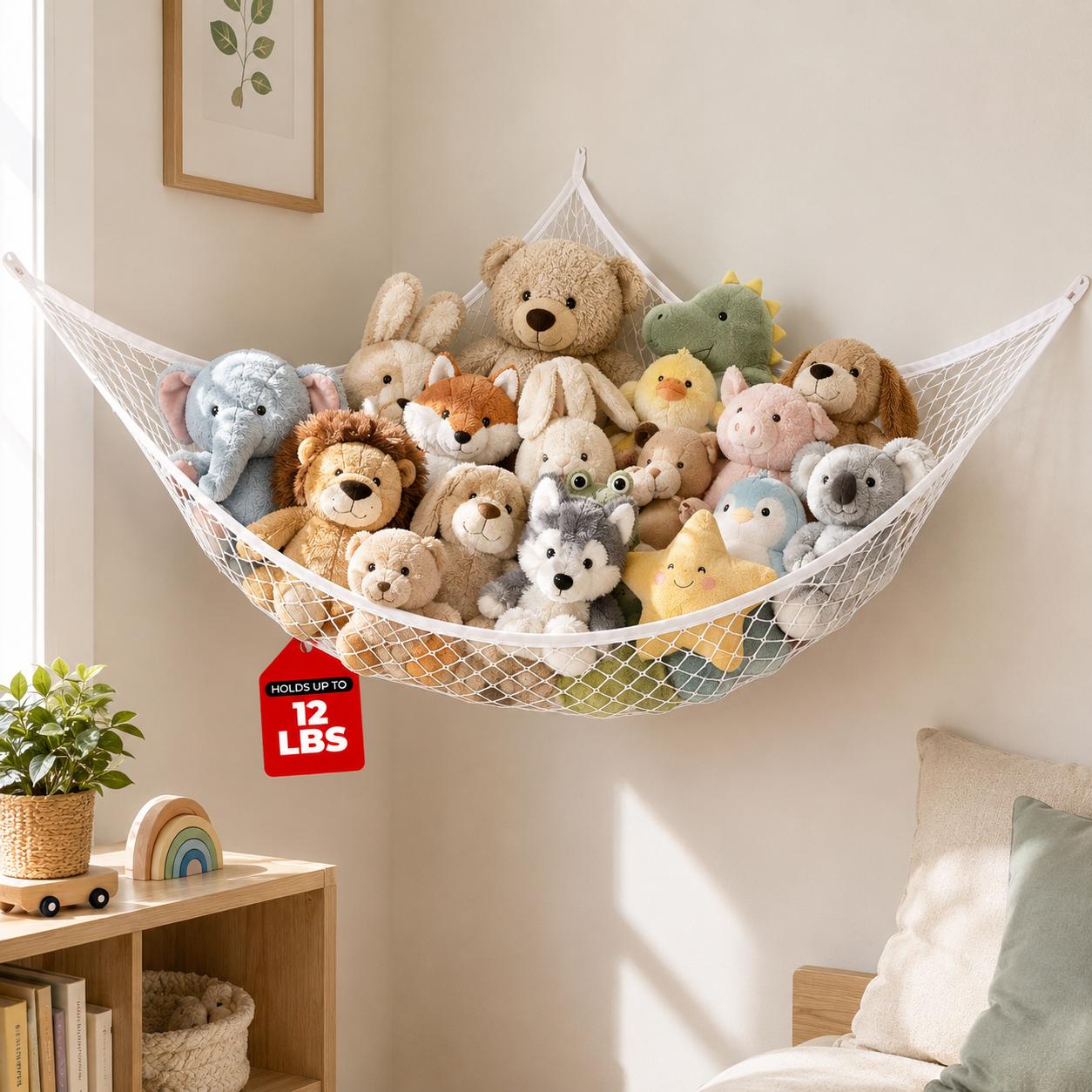 메쉬 장난감 보관 해먹 걸이형 봉제인형 정리망 대형 공 - Home Decor Com 리뷰 및 가격