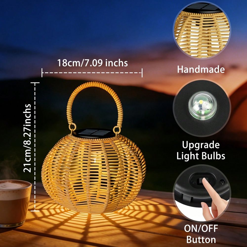 가정 장식용 라탄 태양광 무드등, 걸이형 랜턴, 실내  - Home Decor Rattan 리뷰 및 가격