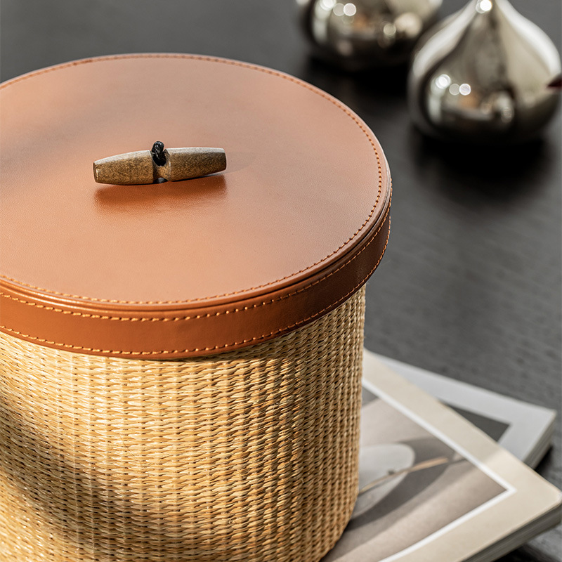레트로 라탄 수납함 홈 거실 데스크탑 화장품 잡화 장식 - Home Decor Rattan 리뷰 및 가격