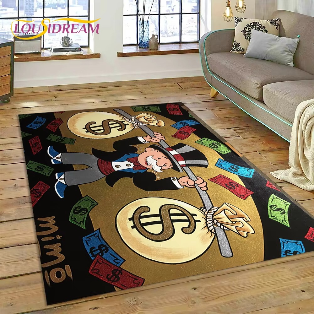게임 달러 독점 만화 돈 모양 러그 카펫, 거실 침실  - Home Decor Games Online Free 리뷰 및 가격