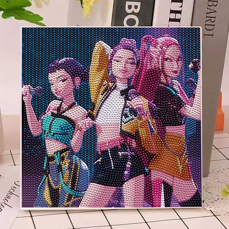 애니메이션 헌터즈 걸스 루미 밀라 조이 다이아몬드 페인 - Home Decor Mod 리뷰 및 가격