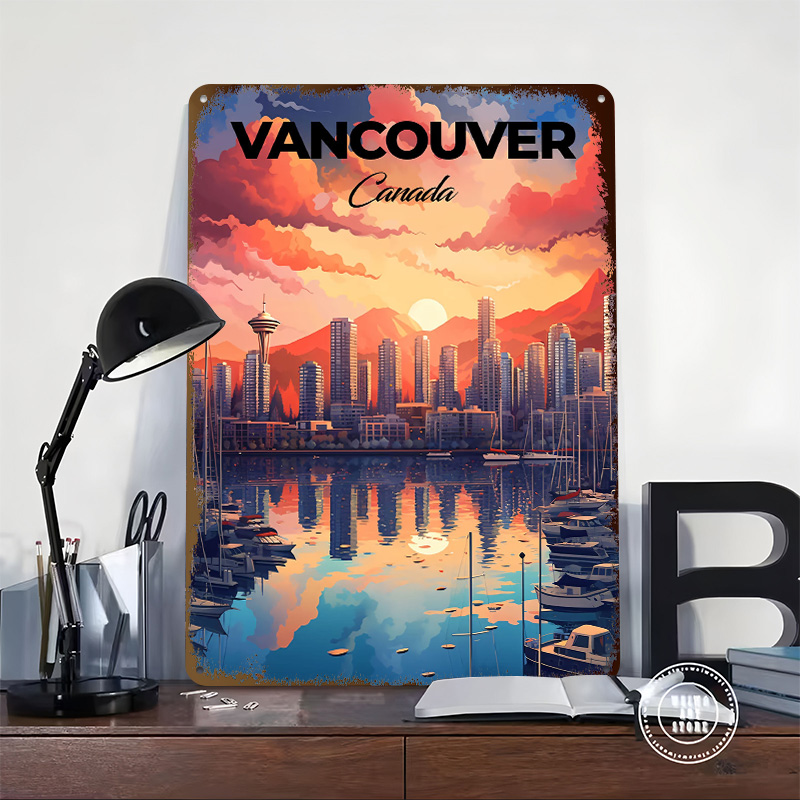 밴쿠버 여행 프린트 포스터 맞춤형 레트로 벽 예술 빈티 - Home Decor Vancouver 리뷰 및 가격