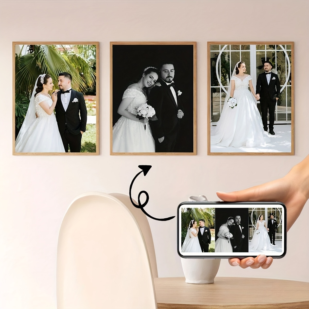 3개 세트 맞춤형 사각 캔버스 포스터 개인화된 커플 가 - Home Decor Wall Pictures 리뷰 및 가격