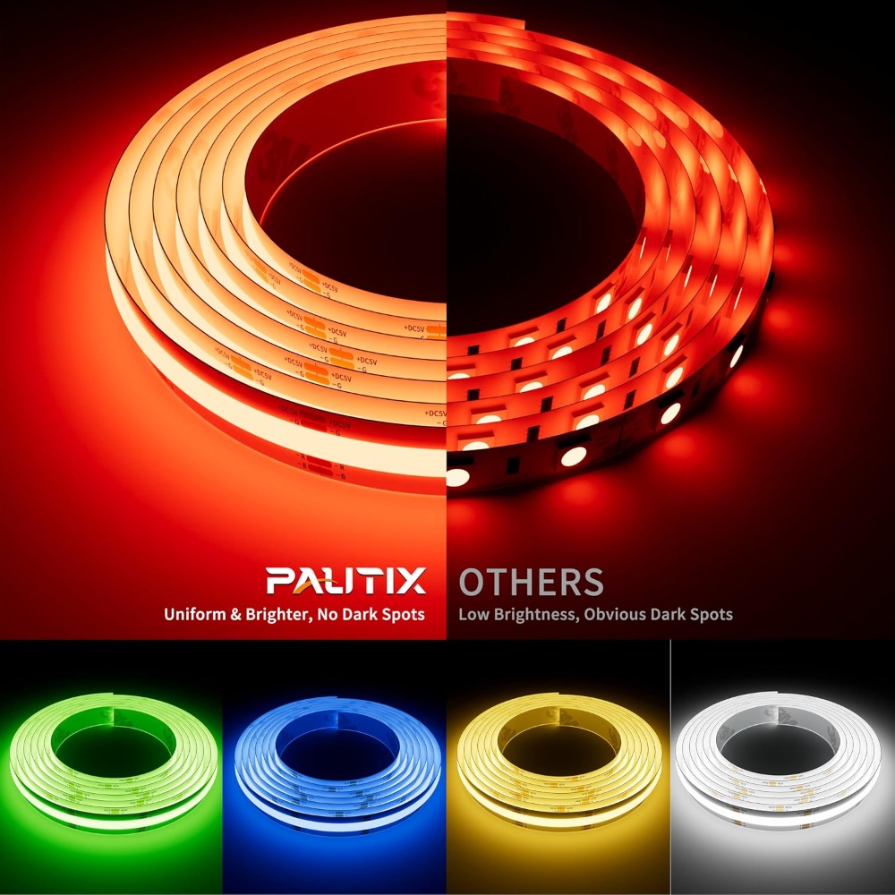 5V USB COB RGB LED 스트립 라이트 1.5 - Led Strip Lights 리뷰 및 가격