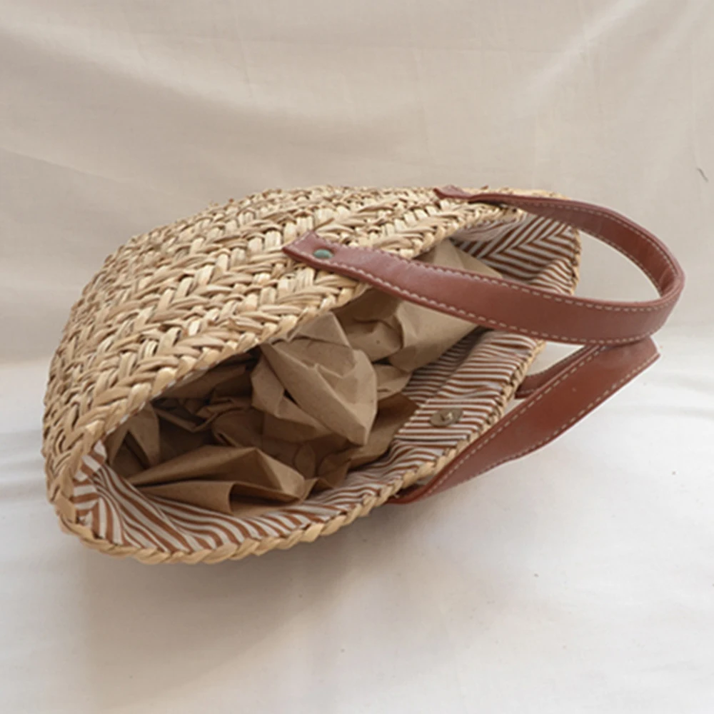 여성을위한 보헤미안 밀짚 등나무 가방 디자이너 짠 가방 - Home Decor Rattan 리뷰 및 가격