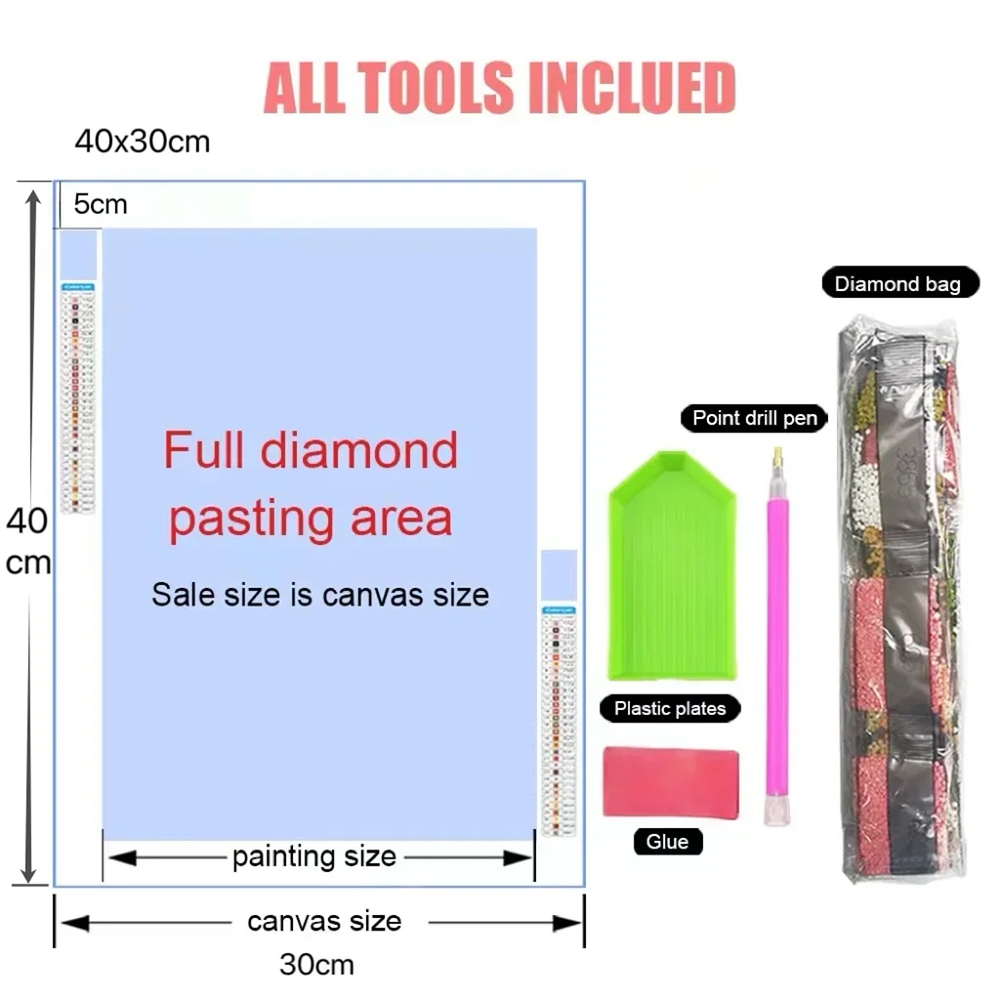 5D DIY 다이아몬드 아트 페인팅 키트 암스테르담 도 - Home Decor Vancouver 리뷰 및 가격