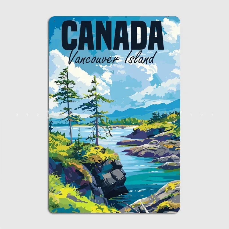 밴쿠버 섬 캐나다 여행 명소 포스터 금속 명판 주석 표 - Home Decor Vancouver 리뷰 및 가격